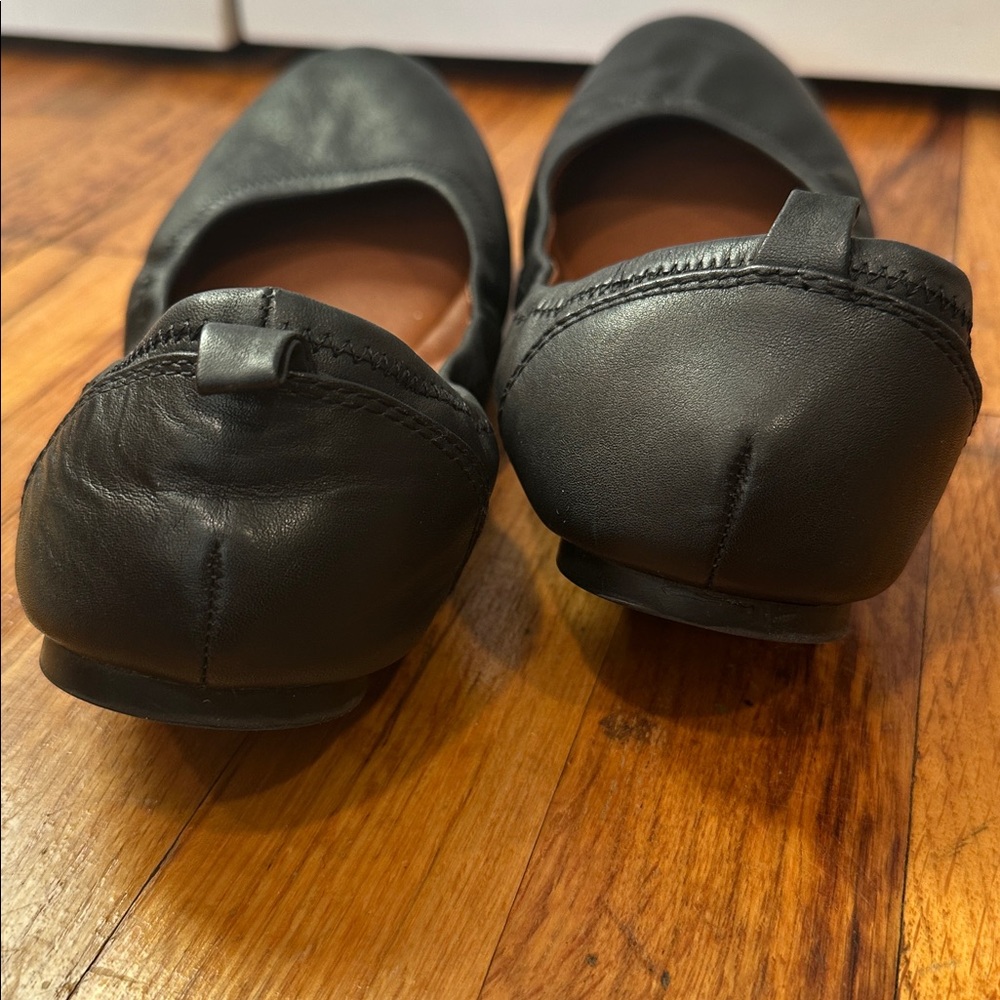 Lucky Brand Women's Black Leather Ballet Flats - Picture 7 of 12